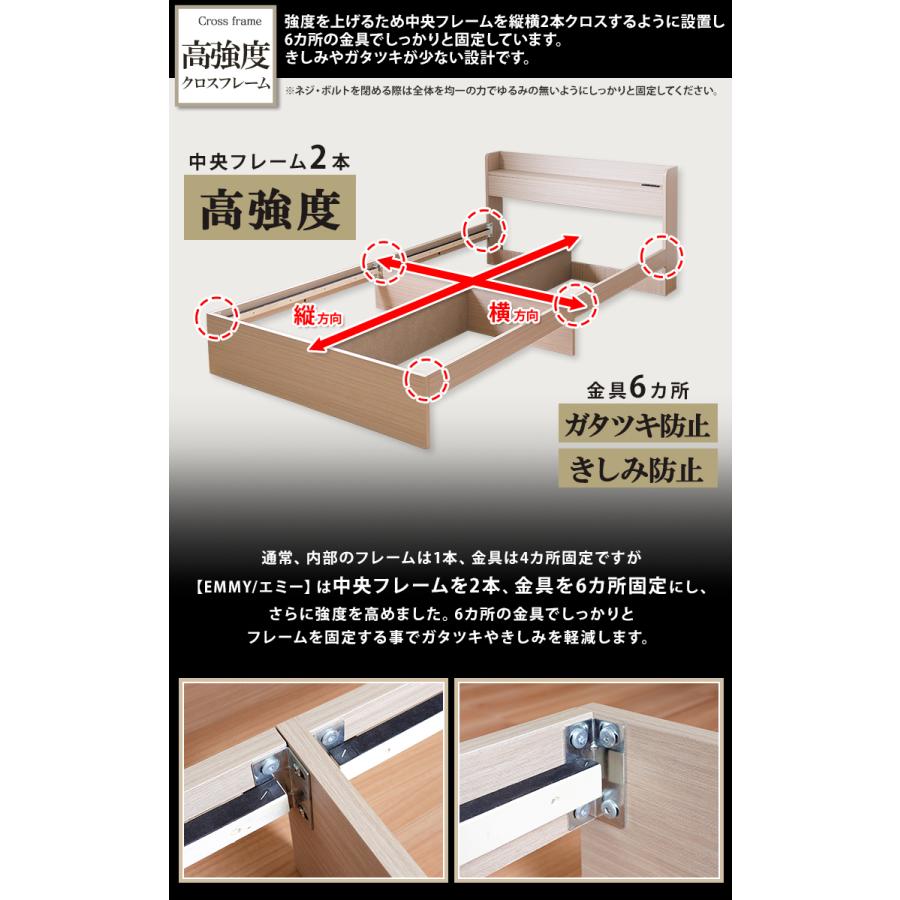 ベッド ダブルベッド 収納付きベッド ベッドフレーム 引き出し ダブル