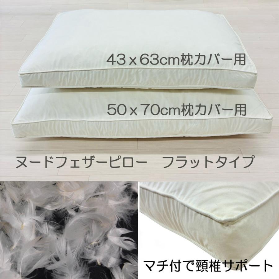 新商品 枕 まくら 羽根枕 フェザーピロー 頸椎安定のフラットタイプ