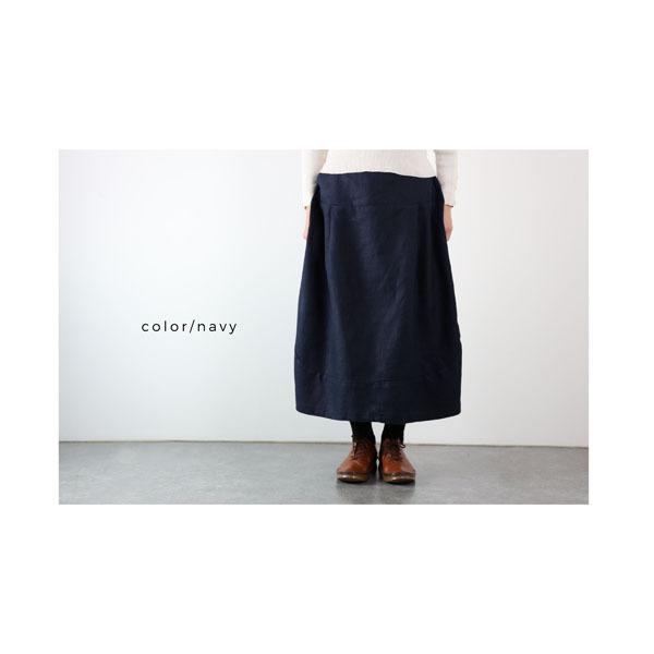 ロングスカート 冬 厚手 秋 膝下 レディース マフポケット バルーン