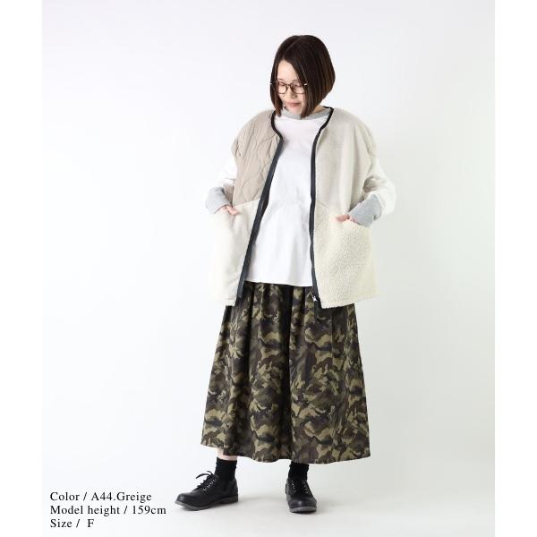 SALE GENTIL ジャンティ ベスト リバーシブル ボア ファー アウター