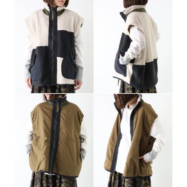 SALE GENTIL ジャンティ ベスト リバーシブル ボア ファー アウター