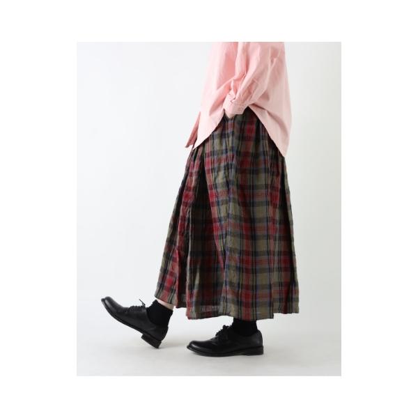 ICHI Antiquites リネンタータンチェックスカート ICHI Antiquites リネンタータンチェックスカート | rirerirerire