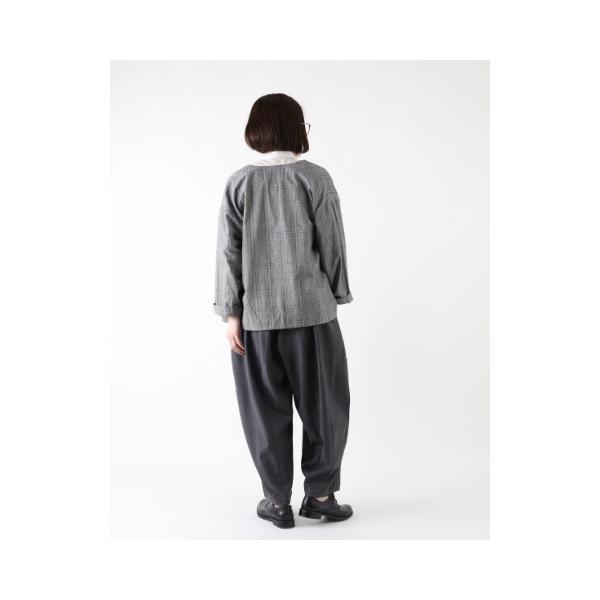 セール／Colork カラック ジャケット グレンチェック 綿 麻 多ボタン