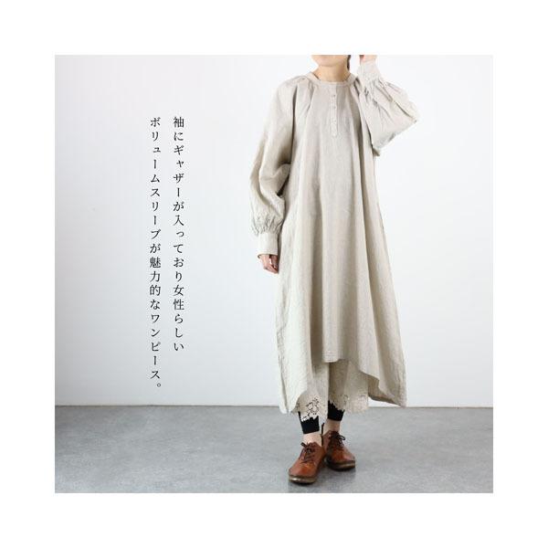 Sorte Cuff ソルテカフ ワンピース レディース Sc321w65 ノーカラー 長袖 フロントボタン ボリューム スリーブ 麻 綿 リネン コットン メール便不可 Us348 ナチュラル服room 通販 Yahoo ショッピング