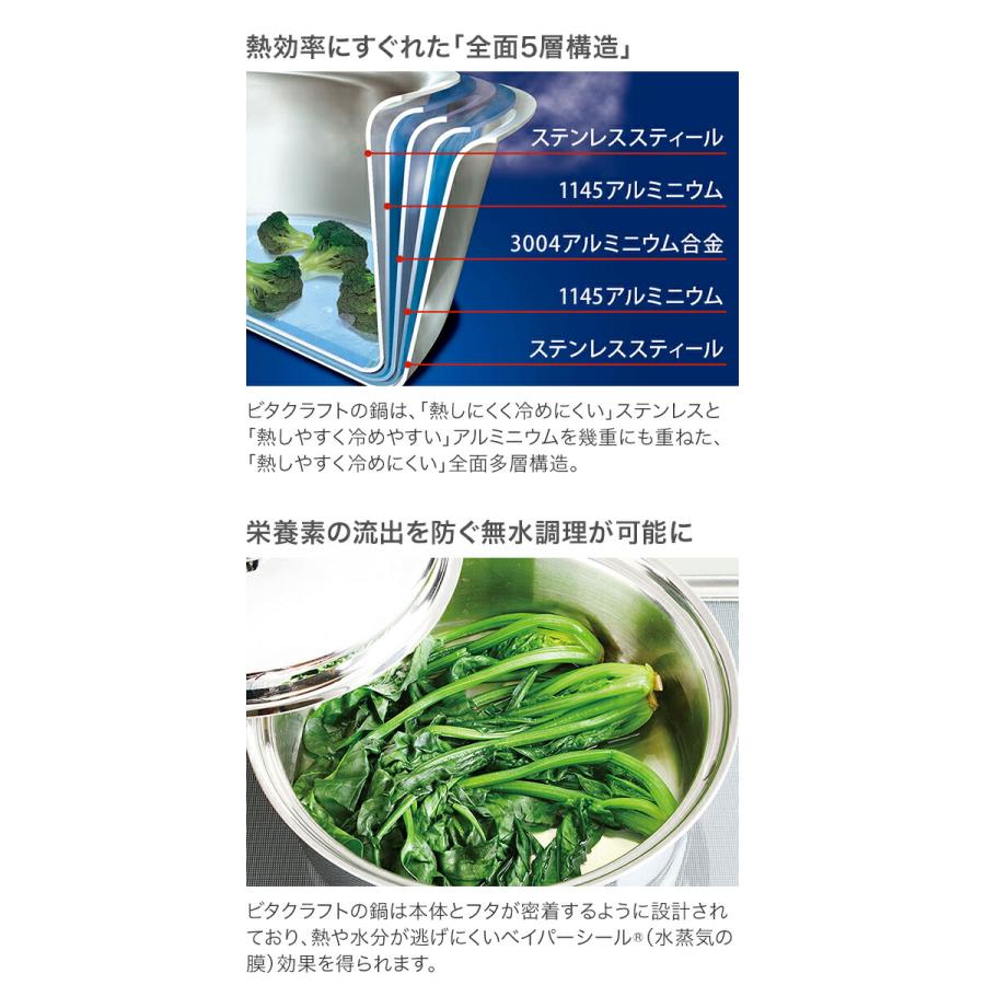 Vita Craft ビタクラフト pro プロ 半寸胴鍋 24.0cm 容量7.7L Vita Craft ビタクラフト pro プロ 半寸胴鍋 24.0cm 容量7.7L