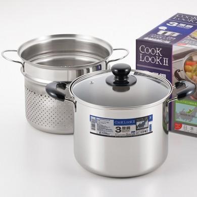 ヨシカワ クック・ルックII パスタポット22cm SJ2187 : グラスゴー