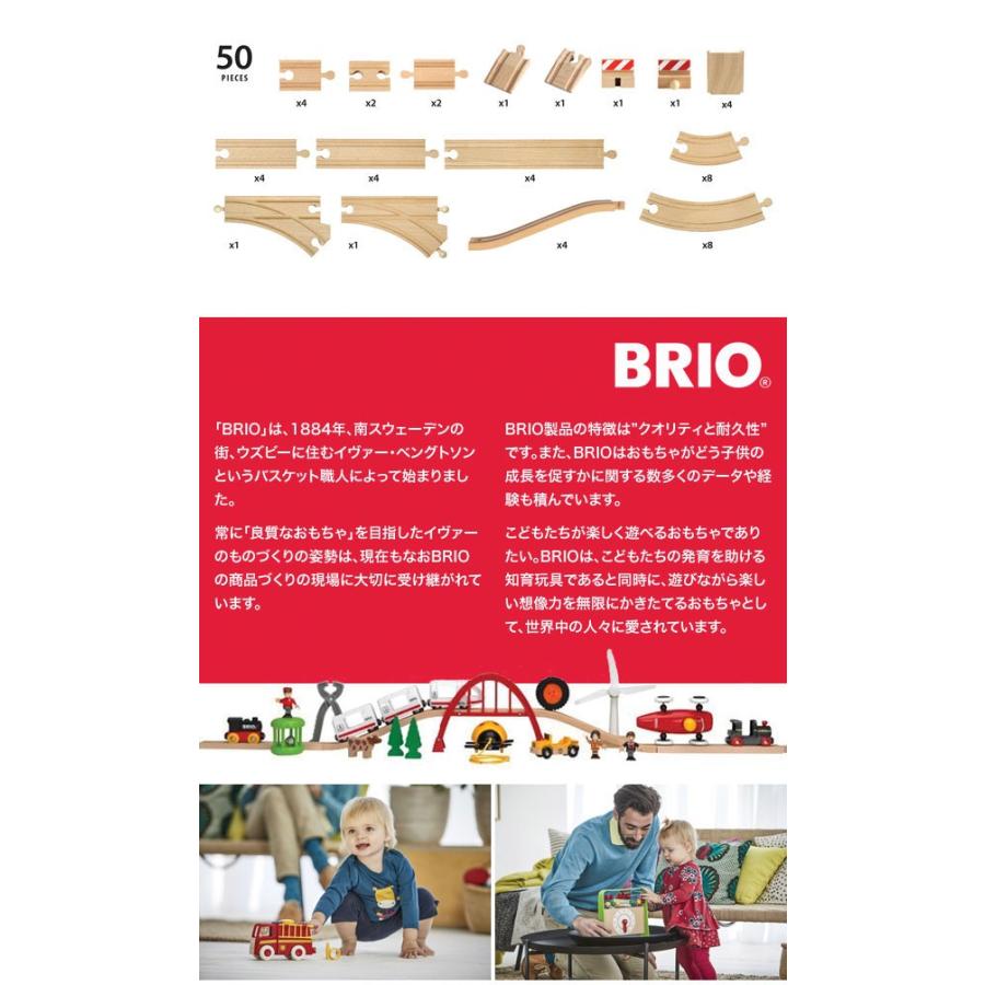 BRIO ブリオ レールウェイ 50ピース追加レールセット 33772【限定品