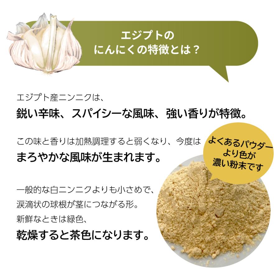 オーガニック ガーリックパウダー 100g 有機JAS ガーリック 無添加 詰め替え にんにく ニンニクパウダー 粉 粉末 日本製 エジプト にんにくパウダー NEW｜roombania｜05