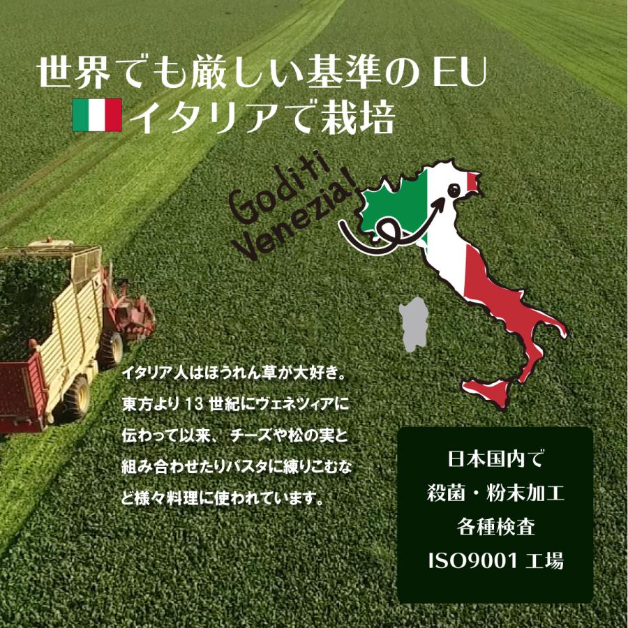 半額sale ほうれん草パウダー 150g 無添加 イタリア 野菜パウダー 簡単 レシピ カリウム 葉酸 ルテイン 離乳食 スープ スムージー 低糖質 ほうれんそう Cisama Sc Gov Br