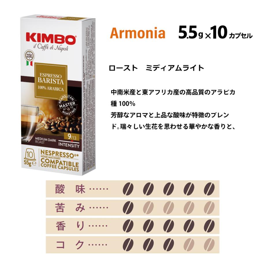 ネスプレッソマシーン用 キンボコーヒー カプセル 3種 各1箱 3箱セット バリスタ ナポリ インテンソ アソート おためし ネスプレッソ互換カプセル イタリア｜roombania｜11