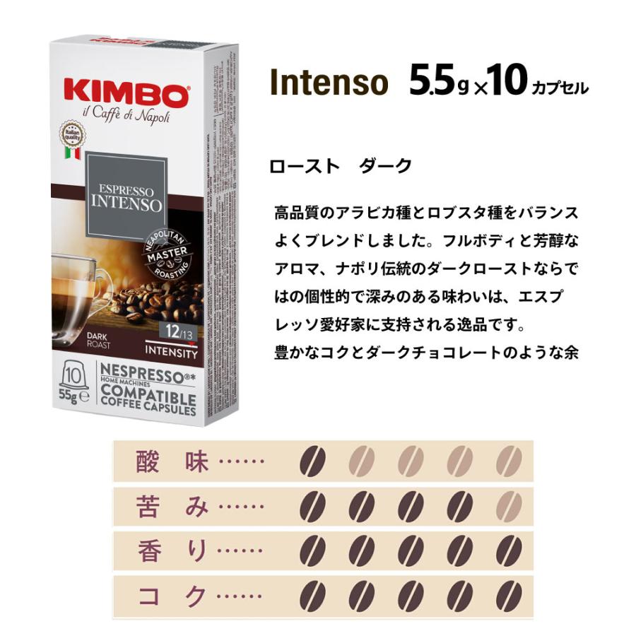 ネスプレッソ カプセル 互換 キンボ kimbo コーヒー インテンソ 1箱 10 カプセル 3箱 合計 30 カプセル｜roombania｜10