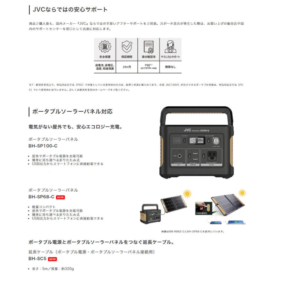 ポータブル電源 コンパクトモデル 375Wh JVC BN-RB37-C : bn-rb37-c