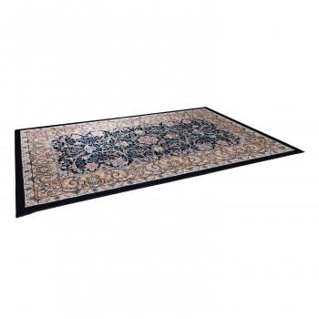 イラン製ウィルトン織玄関マット ネイビー 約70×120cm NIRISE70NV（同梱・代引き不可）