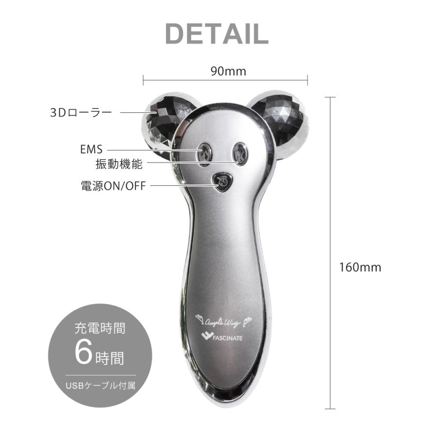 公式 EMS 美容ローラー Angel'sWing2〜Beauty Electra エンジェル・ウィング2〜ビューティーエレクトラ 美顔ローラー FASCINATEBEAUTY FN-AWG020の画像