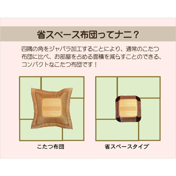 洗える 省スペースこたつ薄掛け布団単品 『ジャーナル省S』 約180×180cm 洗える省スペースこたつ掛け布団の画像