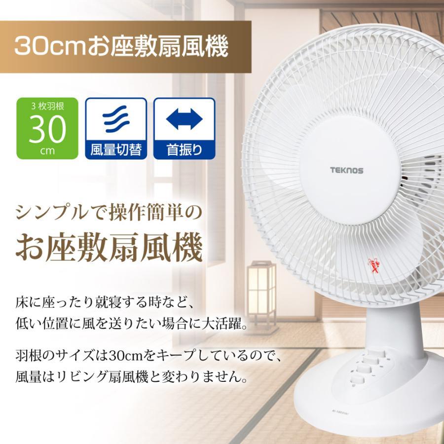 TEKNOS（テクノス） 扇風機 リビング お座敷扇 メカ式 30cm羽根 お座敷