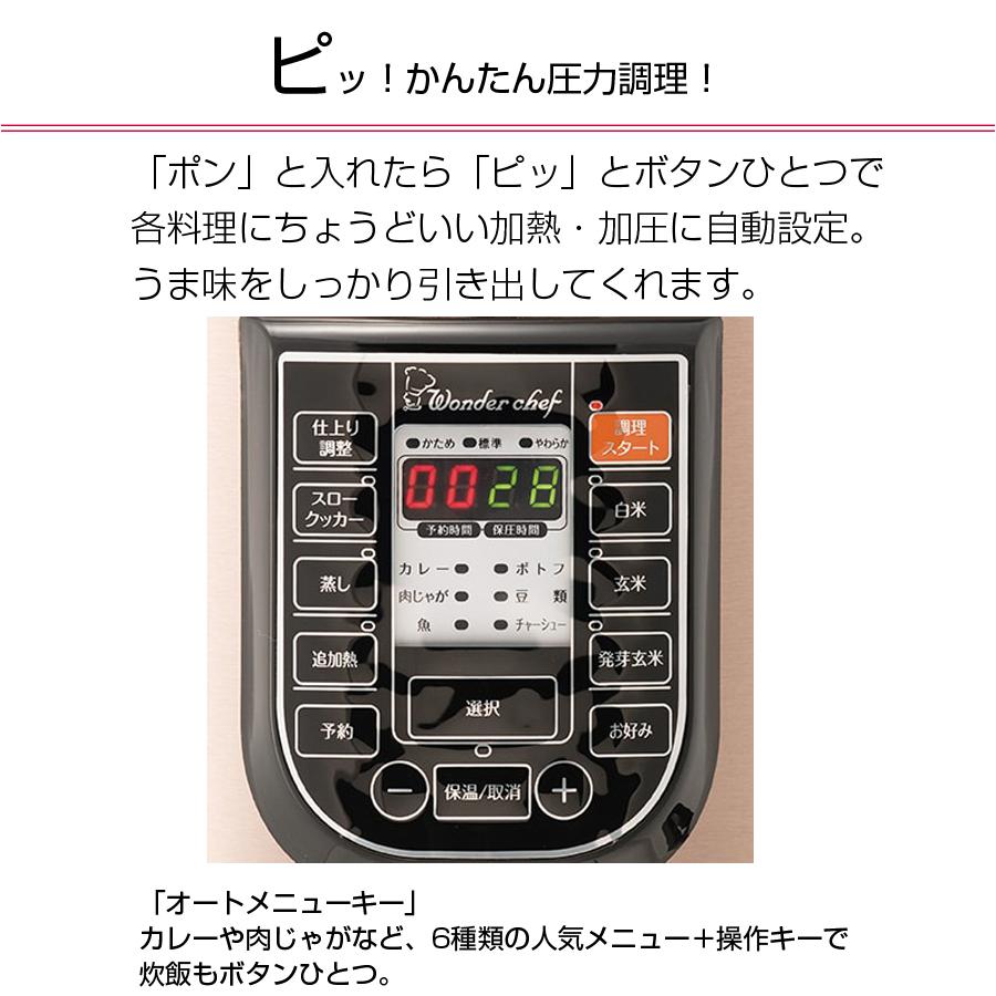 電気圧力鍋 楽ポン 4l 3 4人用 レシピブック付き 家庭用 マイコン式圧力鍋 ワンダーシェフ Oedd40 お手入れらくらく お手入れ簡単 Oedd40 Roomdesign 通販 Yahoo ショッピング