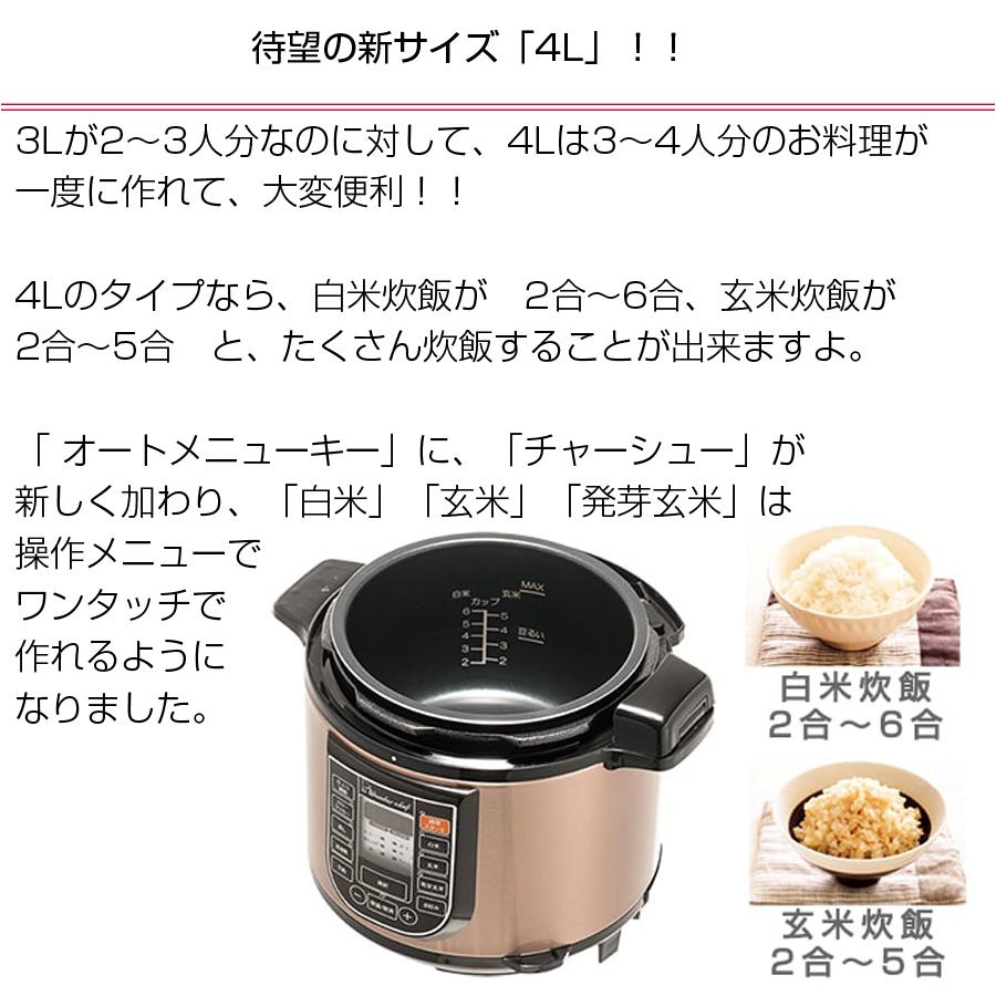 電気圧力鍋 楽ポン 4l 3 4人用 レシピブック付き 家庭用 マイコン式圧力鍋 ワンダーシェフ Oedd40 お手入れらくらく お手入れ簡単 Oedd40 Roomdesign 通販 Yahoo ショッピング