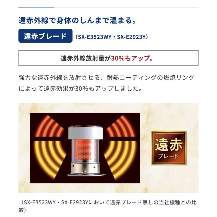 ポータブル石油ストーブ SXシリーズ 木造9畳まで コンクリート13畳まで クリーン燃焼 ニオイカット 省エネ 電源不要 日本製 CORONA SX-E3523WY-HD ポータブル石油ストーブ SXシリーズ 木造9畳まで コンクリート13畳まで クリーン燃焼 ニオイカット 省エネ 電源不要 日本製 CORONA SX-E3523WY-HD