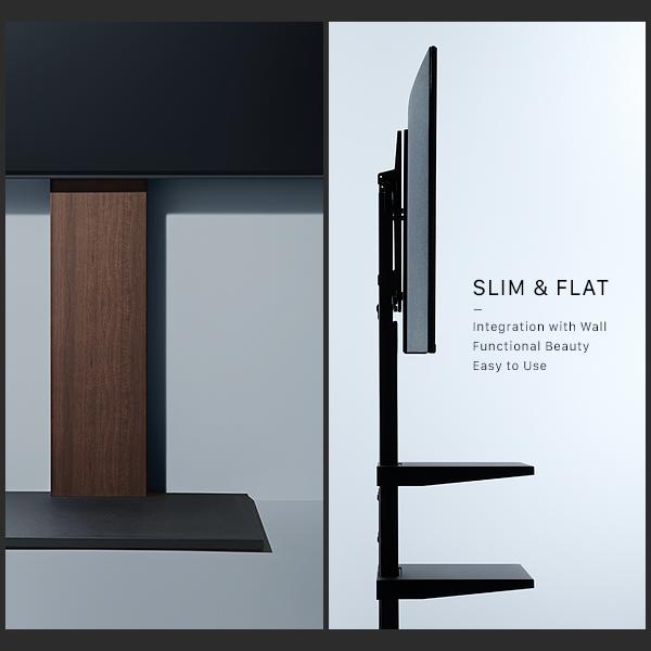 EQUALS 壁寄せテレビスタンド WALL V2 ロータイプ オールブラック WALL INTERIOR TVSTAND V2 | グッドデザイン賞受賞・壁寄せテレビスタンド