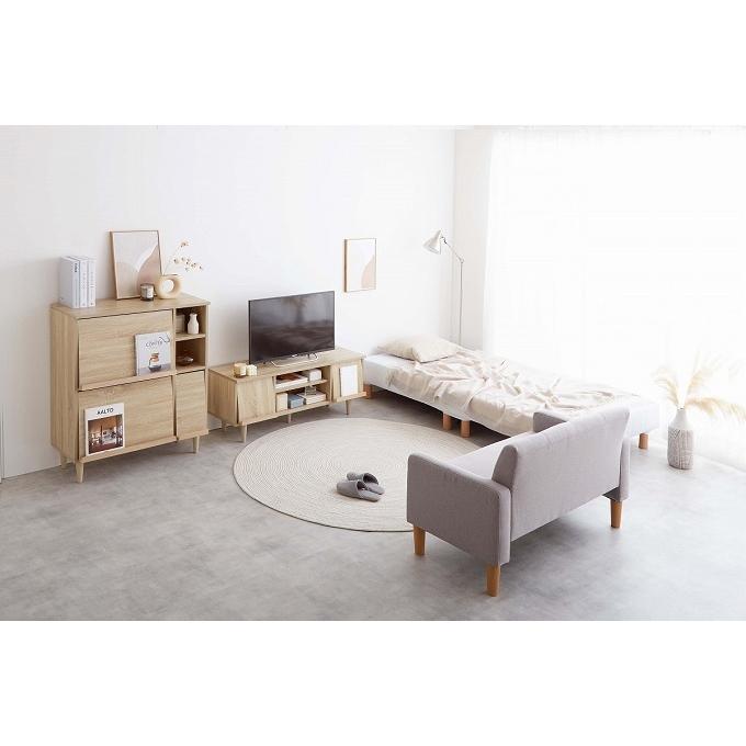 年中無休】 新品 Tonny フラップ扉キャビネット ブラウン