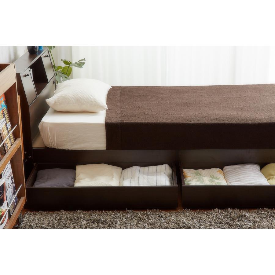 【シングル】Alloys引出し付ベッド+【マットレス】のセットダークブラウン シングル】Alloys引出し付ベッド+【マットレス】のセットダーク