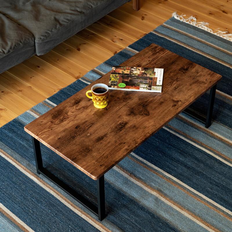 センターテーブル おしゃれ ビンテージ風 長方形 90×45cm Lingle