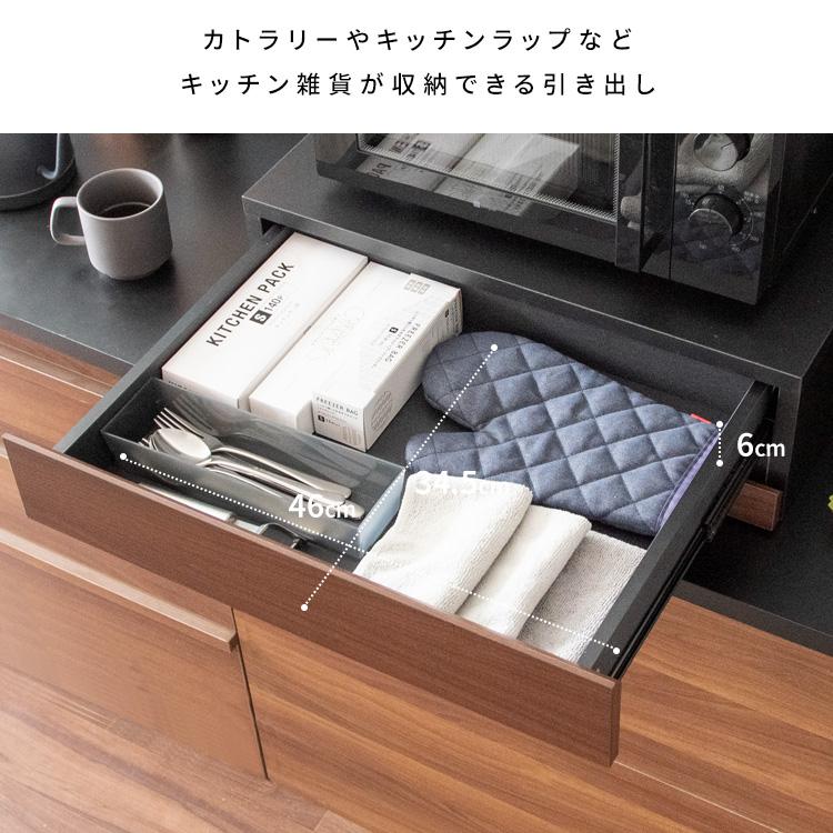 電子レンジ下 トレー おしゃれ 北欧 モダン 引き出し付き スライドトレー 後付け レンジ台 メラミン Avenir TY-004 木目柄 大理石柄 ブラウン ホワイト グレーの画像