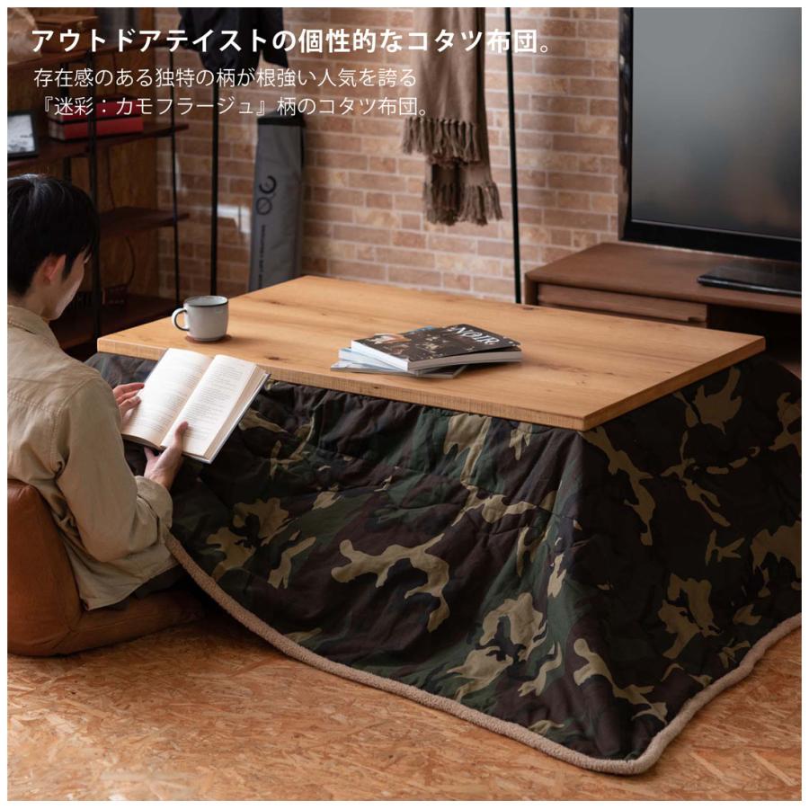 こたつ布団 コタツ布団 薄掛け 長方形 190×230cm 迷彩柄 カモフラージュ シープボア フリース 暖か 収納ケース付き 持ち運び アウトドア キャンプ_2