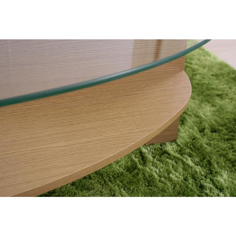 美しい木目調の棚付きオーバルガラステーブル★新作・2026年★人気★