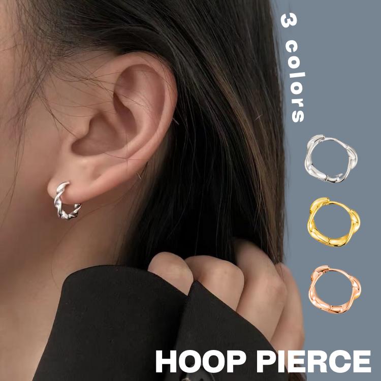 ピアス アレルギー対応 ステンレス つけっぱなし フープピアス 小さい 