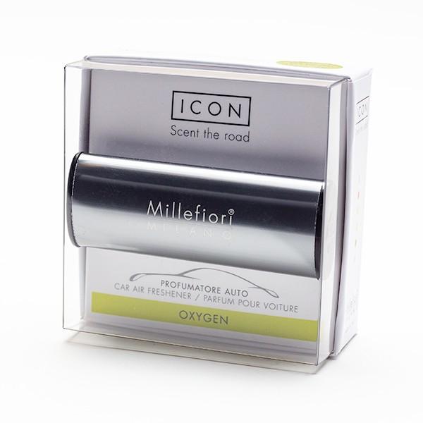 ミッレフィオーリ オキシゲン カーエアフレッシュナー ICON METALLO 51 BLU SHINY OXYGEN Millefiori｜roomfragrance-shop