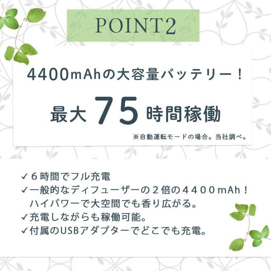 アロマディフューザー スターターセット 精油6種 オープナー付 ネブライザー コードレス 車 充電式 Lapature | Lapature | 05
