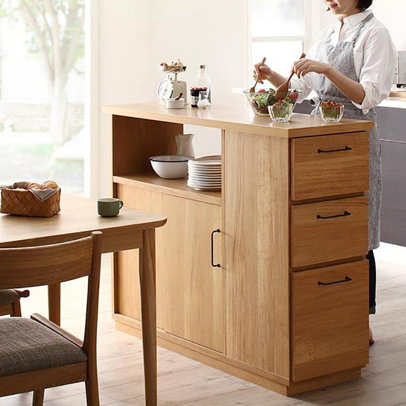 キッチンカウンター 120cm ノエル オーク色