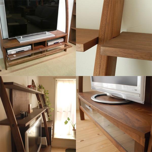 【美品】テレビボード ロータイプ 無垢材 ウォールナット テレビ台 135cm テレビボード ブラウン色 日本製 無垢材