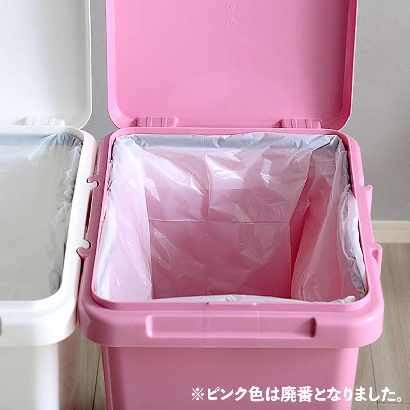 ゴミ箱 ダストボックス ごみ箱 2台セット ブラウン/全5色 45リットル 幅34cm 日本製 連結OK スリム 店舗用 フタ付 ECON-DB |  | 06