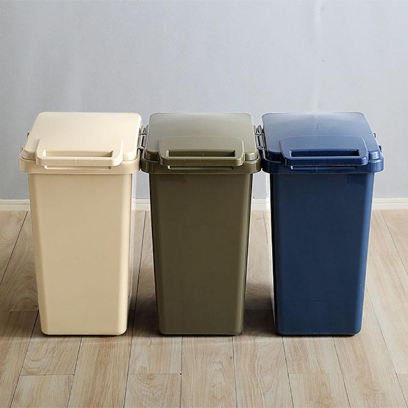 ゴミ箱 ダストボックス ごみ箱 1台単品 カーキ/全5色 45リットル 幅34cm 日本製 連結OK スリム 店舗用 フタ付 おしゃれ ECON-DB |  | 02