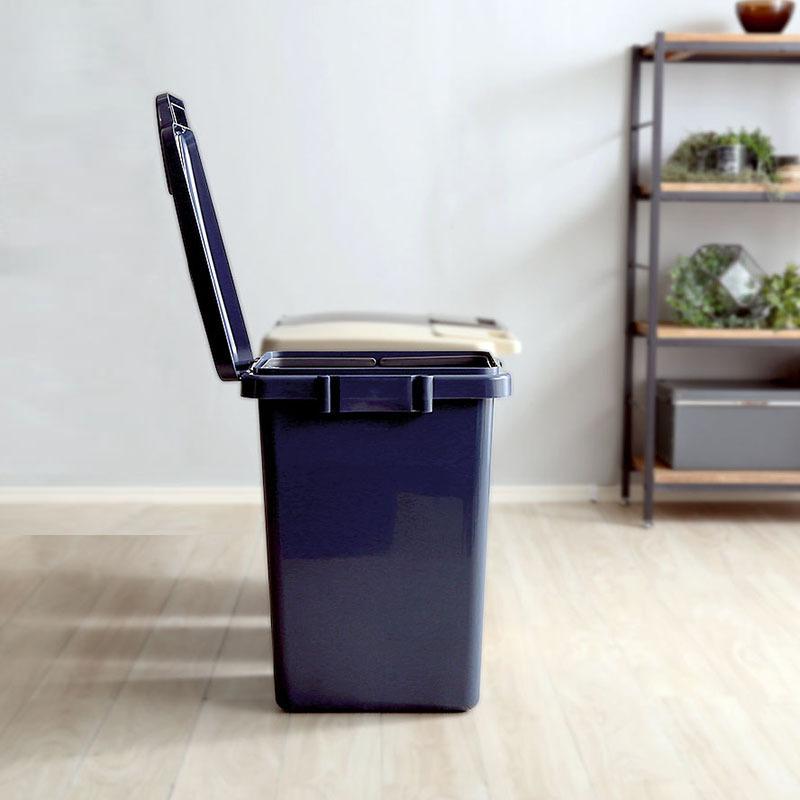 ゴミ箱 ダストボックス ごみ箱 1台単品 カーキ/全5色 45リットル 幅34cm 日本製 連結OK スリム 店舗用 フタ付 おしゃれ ECON-DB |  | 04