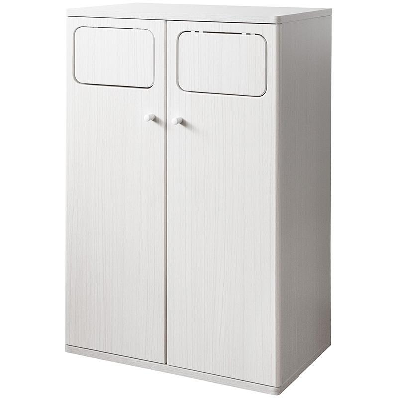 ダストボックス プッシュ扉 1台単品 ブラウン/全3色 45L×2か所 幅50×奥行き30×高さ80cm 分別 ゴミ箱 大容量 ウッド 木目 EPO-C-DB |  | 03