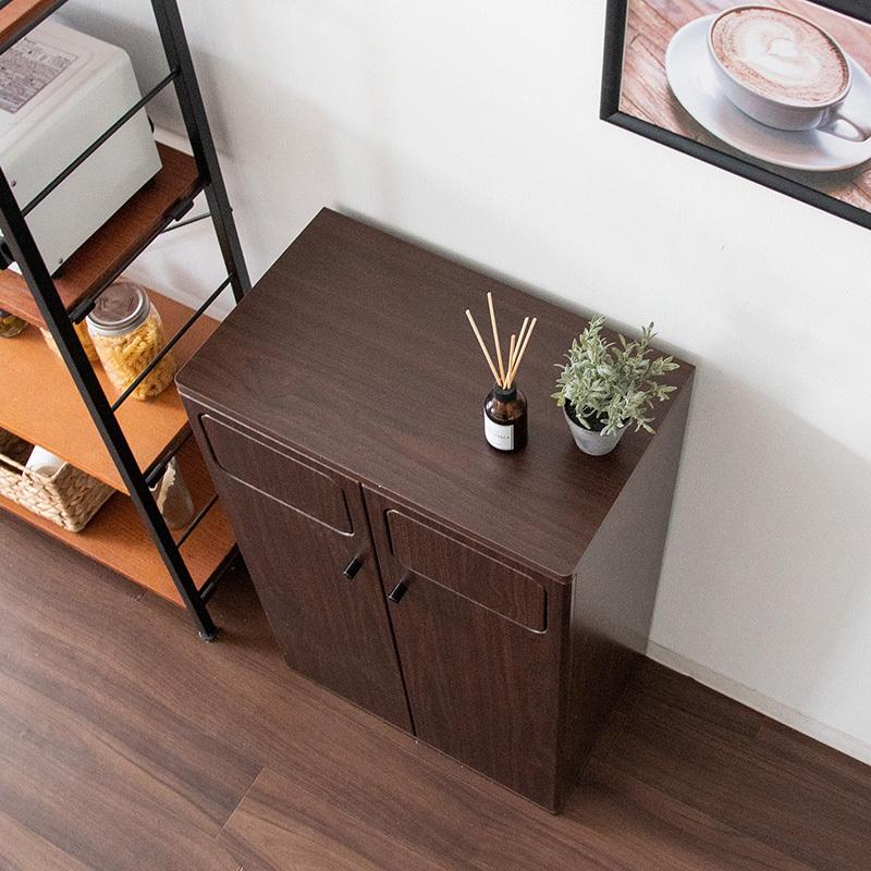 ダストボックス プッシュ扉 1台単品 ブラウン/全3色 45L×2か所 幅50×奥行き30×高さ80cm 分別 ゴミ箱 大容量 ウッド 木目 EPO-C-DB |  | 06