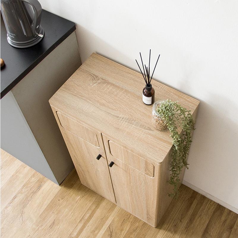 ダストボックス プッシュ扉 1台単品 ナチュラル/全3色 45L×2か所 幅50cm 分別 ゴミ箱 大容量 ウッド 木目 EPO-C-DB |  | 05