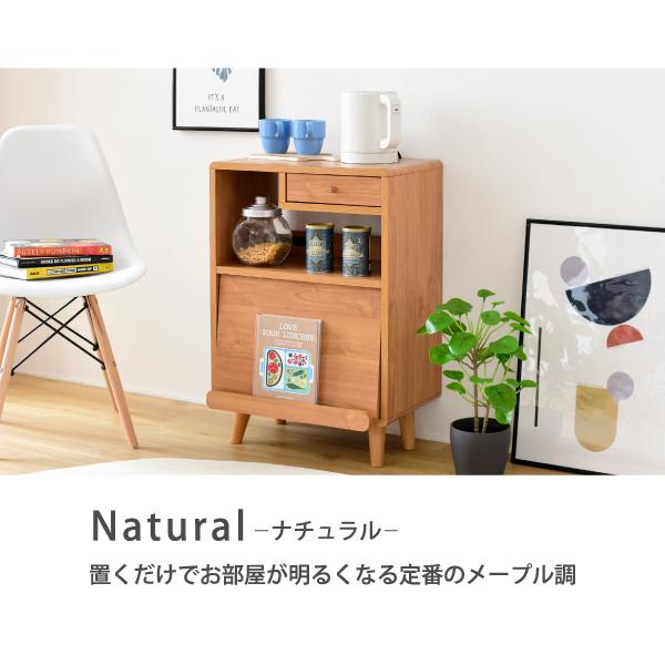 食器棚 コンパクト 幅50 奥行35.5 高さ73 脚付 コンセント付 引き出し フラップ扉 木製 かわいい キッチンラック キッチン収納_14