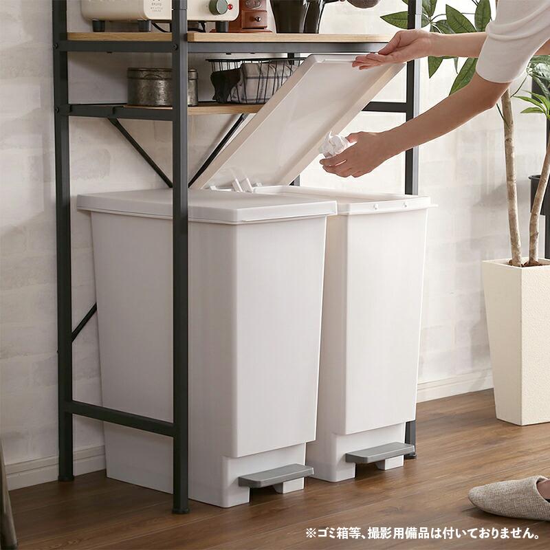 キッチンラック 食器棚 幅64cm シャービーナチュラル 全2色 ゴミ箱上