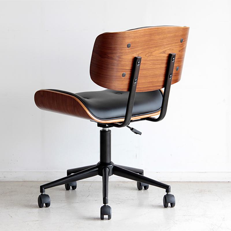 ワークチェア オフィスチェア 4脚セット ブラック色/全2色 合成皮革 積層合板 スチール脚 昇降 回転 GLM-WC |  | 02