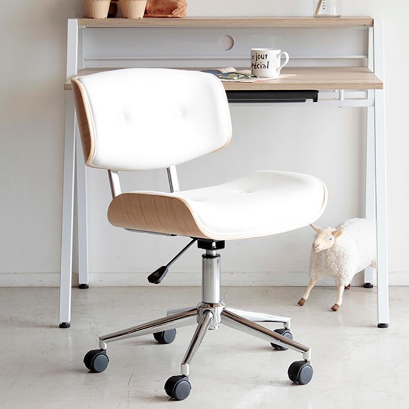 ワークチェア オフィスチェア 2脚セット ホワイト色/全2色 合成皮革 積層合板 スチール脚 昇降 回転 幅58.5cm GLM-WC |  | 10