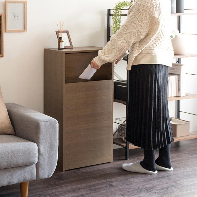 ダストボックス ごみ箱 2台セット ブラウンおしゃれ 木目 45L プッシュ扉 幅45cm ゴミ箱 スリム 店舗用 家具調 HLS-DB |  | 07