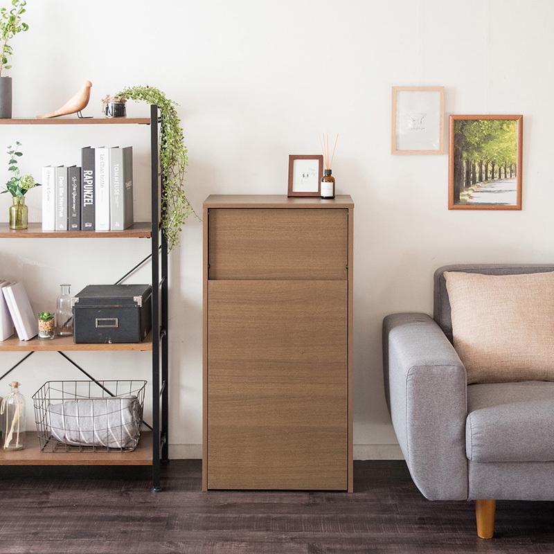 ダストボックス ごみ箱 2台セット ブラウンおしゃれ 木目 45L プッシュ扉 幅45cm ゴミ箱 スリム 店舗用 家具調 HLS-DB |  | 08