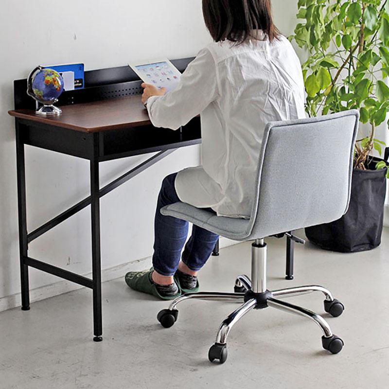 ワークチェア オフィスチェア 4脚セット グレー色 全2色 ポリエステル布張り スチール脚 昇降 回転 キャスター デスクチェア KAF-WCの画像