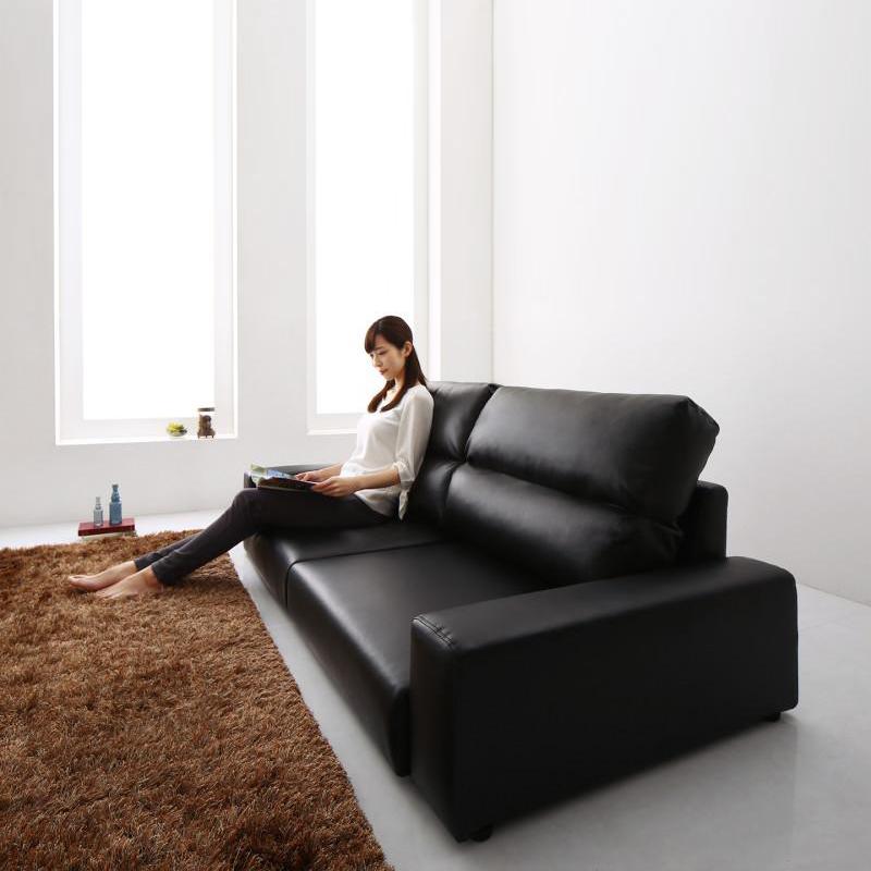 フロアソファ Lfs 2シーターソファ ハイバック 幅132 奥行 高さ67 Cm Pvc 合成皮革 2pソファ 二人掛けソファー 別売オットマンもご用意 Lfs F2s132hi R Room Next 通販 Yahoo ショッピング