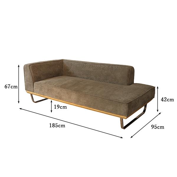 二人掛けソファーとカウチソファのセット ダークグリーン